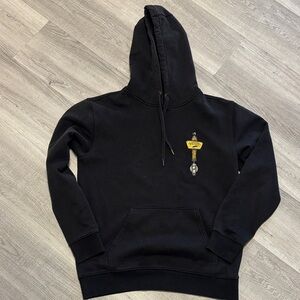 Vans Black Hoodie with Yellow Embroidery